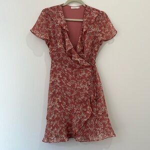 Lush Wrap Floral Dress